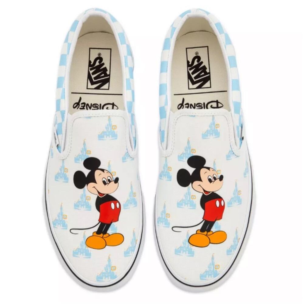 Vans Walt Disney World 50th Anniversary Mickey Mouse/Cinderella Castle Slip Ons